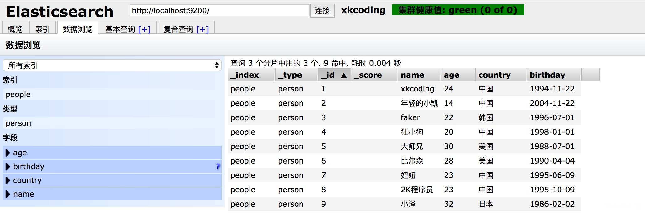 预先插入的原始数据