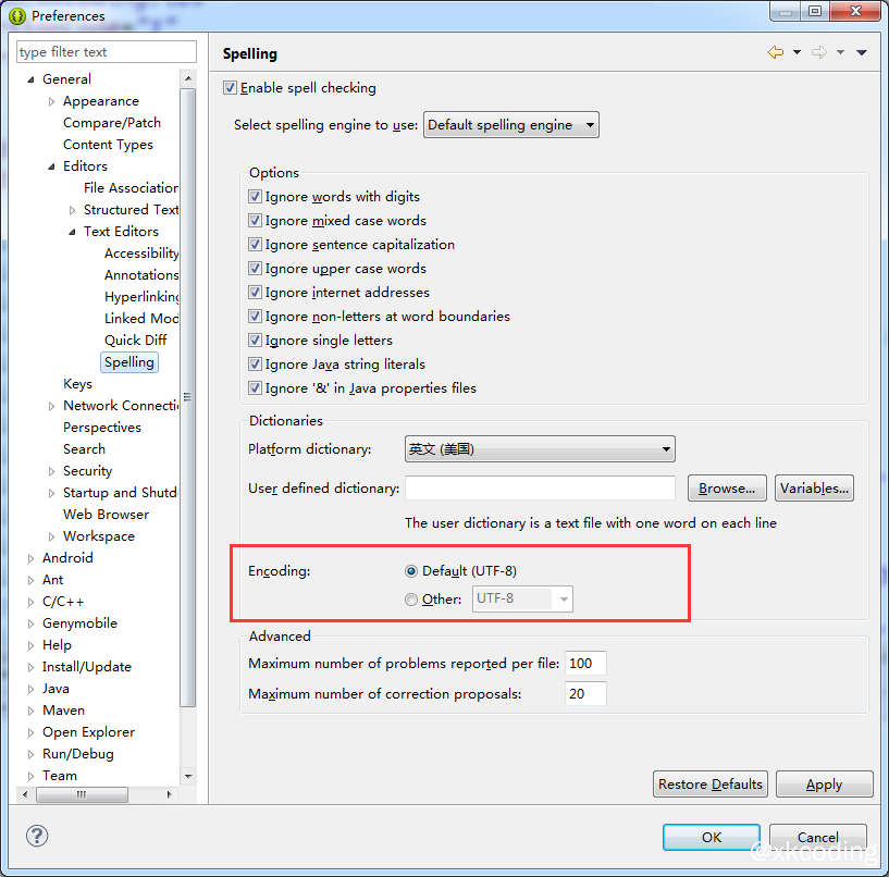 设置JAVA文件编码为UTF-8